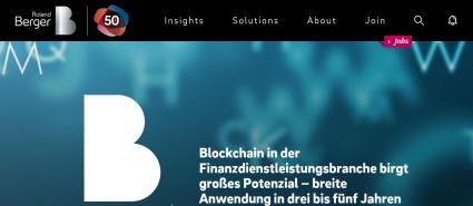 Blockchain Technologie Studie von Roland Berger