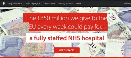 Brexit Vote Leave Kampagne Website