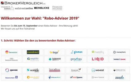 Brokervergleich Robo Advisor Wahl 2019