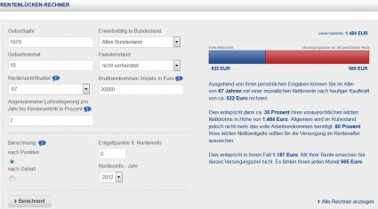 BVI Rentenrechner Vorsorge