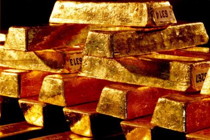 Deutsche Bundesbank Gold Barren Pressefoto