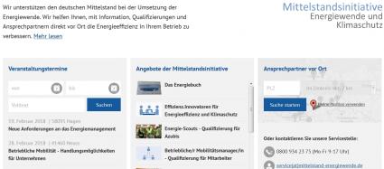 DIHK Initiative Mittelstand Energie Webscreen