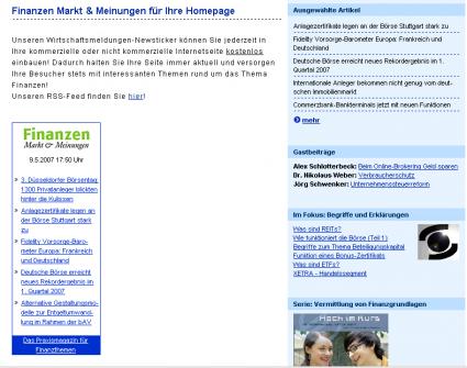 Content Service für Homepages