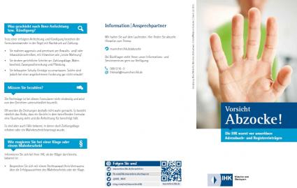 IHK München Merkblatt Adressbucheinträge