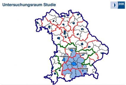 IHK München und Oberbayern Karte zur Studie