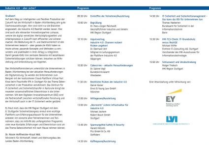 IHK Region Stuttgart Einladung Sicherheitskongress Timeline