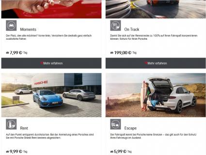 Porsche Shield Versicherungsprodukte