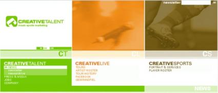 Screen Webseite creative talent
