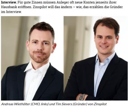 Deposit Solutions Zinspilot Gründer Interview