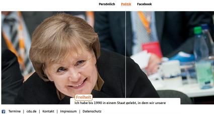 Bundeskanzlerin Angela Merkel Homepage
