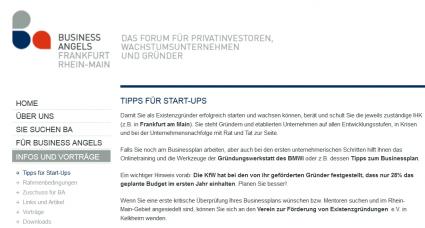 Business Angels Frankfurt für Start-ups und Gründer