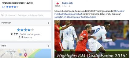 Swisslife Facebook Auftritt